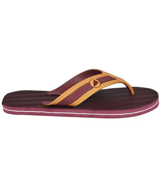 Ajanta - Wine Mens Thong Flip Flop - None