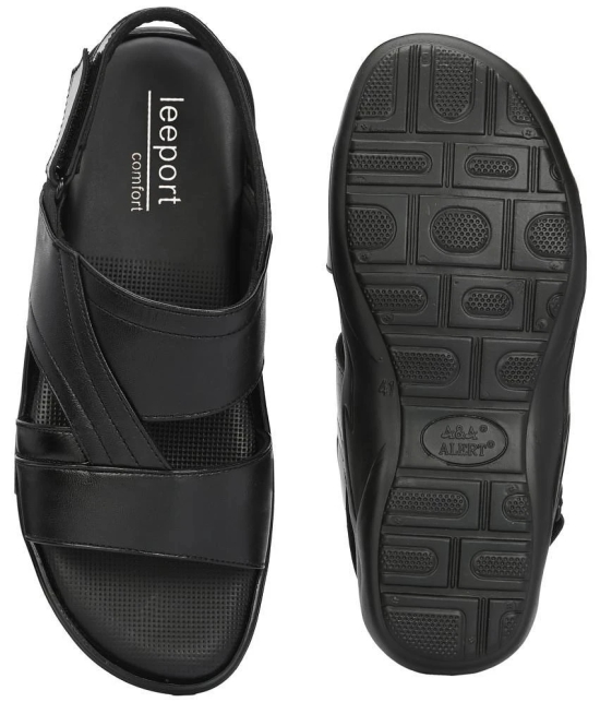 Leeport - Black Mens Sandals - None