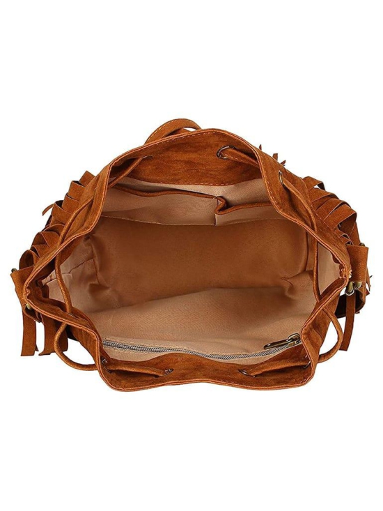 Lychee bags Women's Beige PU Sling brown  Bag