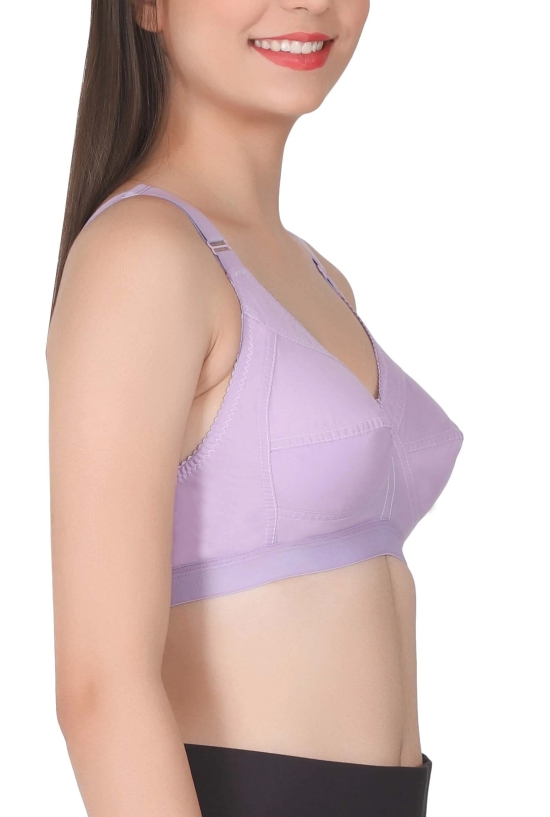 Eves Beauty Womens Full Coverage Non Padded/Non Wired Bra.(Pack of 2)-38C / Cream / Cotton Polyester