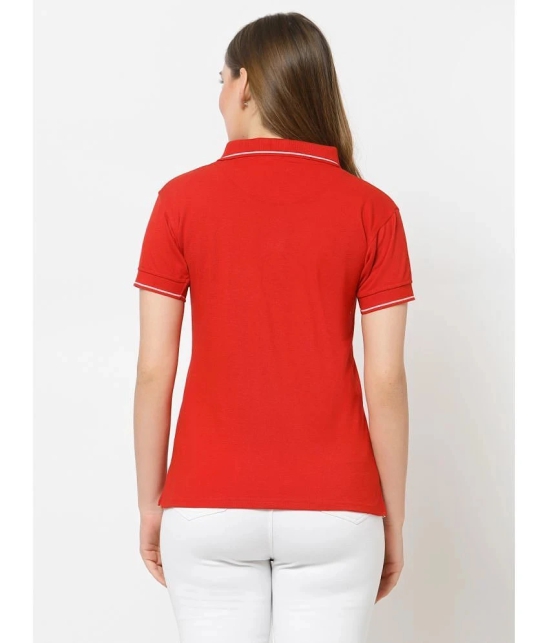 Uzarus - Red Cotton Blend Regular Fit Womens T-Shirt ( Pack of 1 ) - None