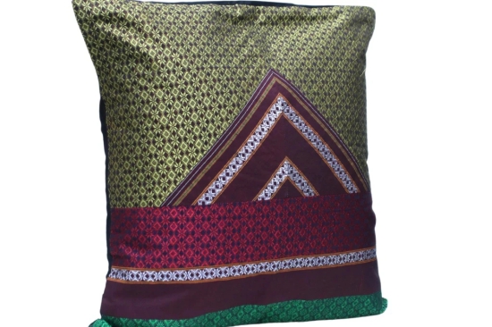 Tisser Khun Fabric Cushion Cover Size- 16x16