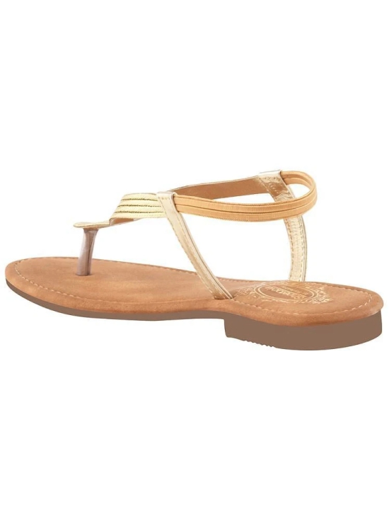 Shoetopia Gold Womens Flats - None