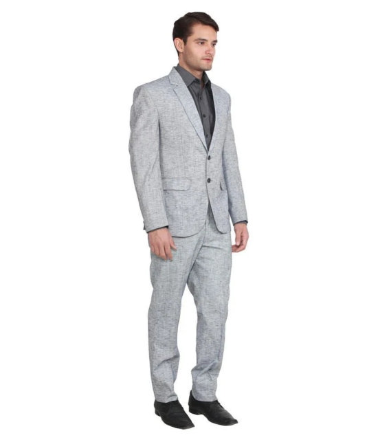 Hangup Grey Solid Formal 2 Piece Suits - 46