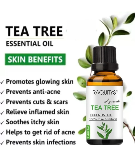 RAQUITYS Tea Tree Essential Oil 15 mL ( Pack of 1 )