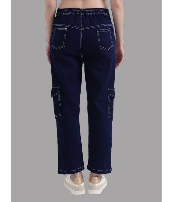 DKGF Fashion - Navy Blue Denim Regular Fit Women''s Jeans ( Pack of 1 ) - None