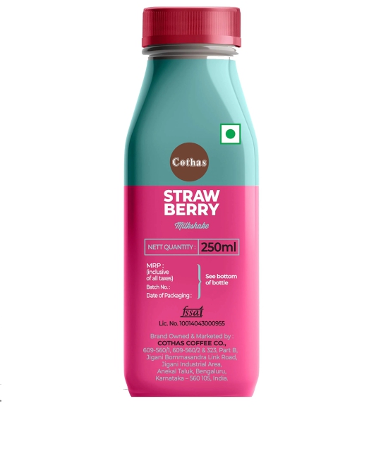 Cothas Strawberry Milkshake, 250 Ml