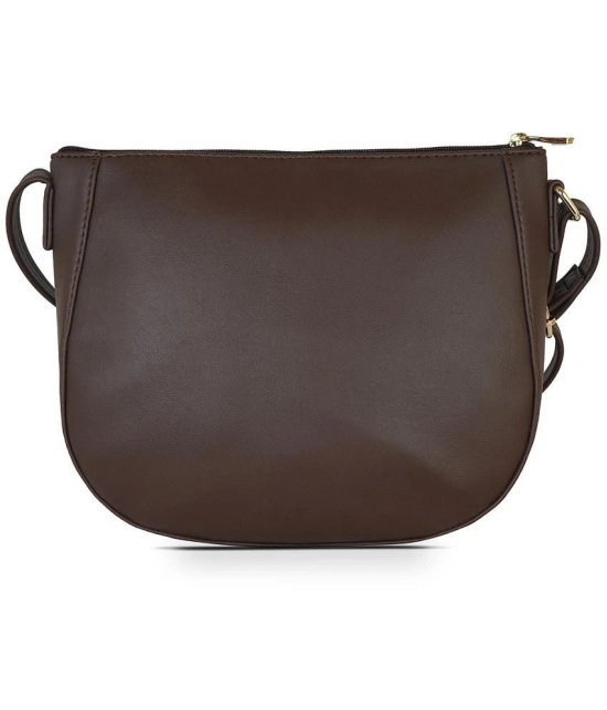 Baggit Brown Faux Leather Handheld - Brown