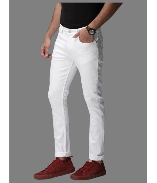 HALOGEN - White Denim Slim Fit Mens Jeans ( Pack of 1 ) - None