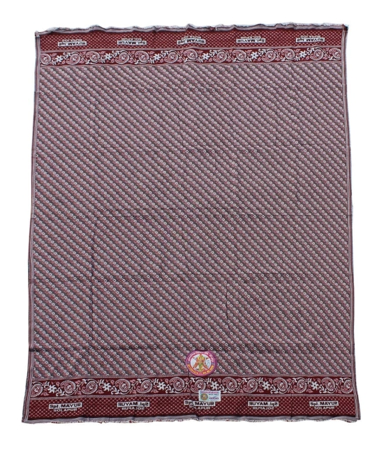 Mandhania Mayur Solapur Chaddar 100% Cotton Dailyuse Single Bed Blanket Pack of 1 Purple