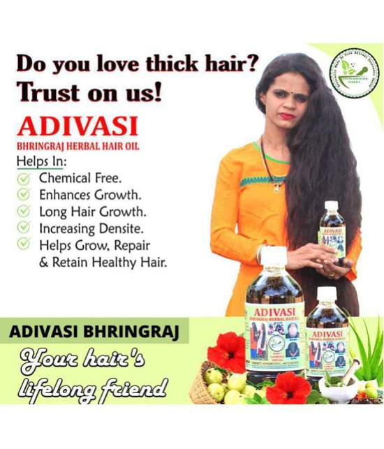 ADIVASI Anti Hair Fall Bhringraj Oil 500 ml ( Pack of 5 )