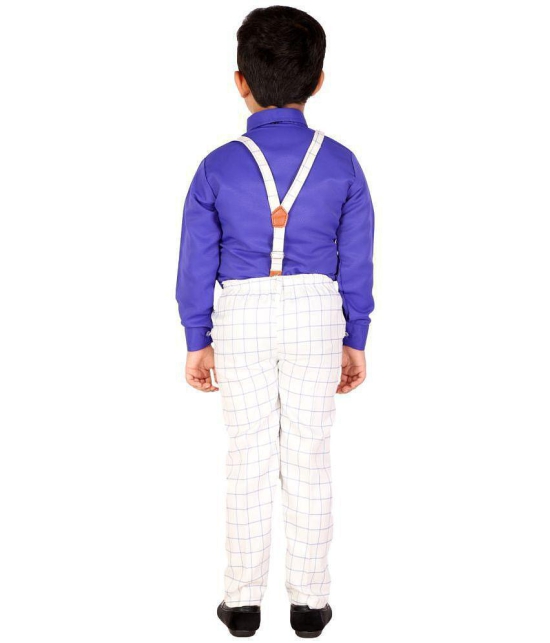 DKGF Fashion - Blue Cotton Blend Boys Shirt & Pants ( Pack of 1 ) - None