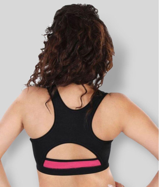 Dermawear Multi Color Poly Cotton Color Blocking Sports Bra - XL