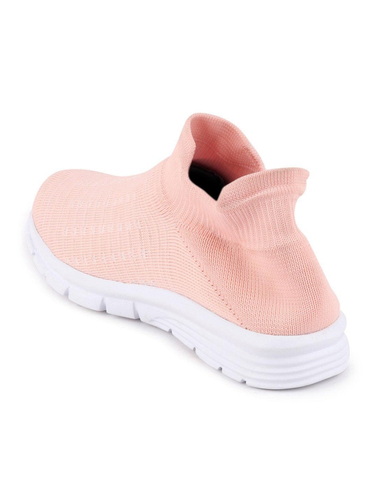 Women Pink Sports Slip-On Walking Shoes-3