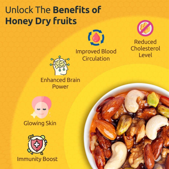 Ministry Of Nuts Honey Mixed dry Fruits 200g Dry Fruits With Pure Honey