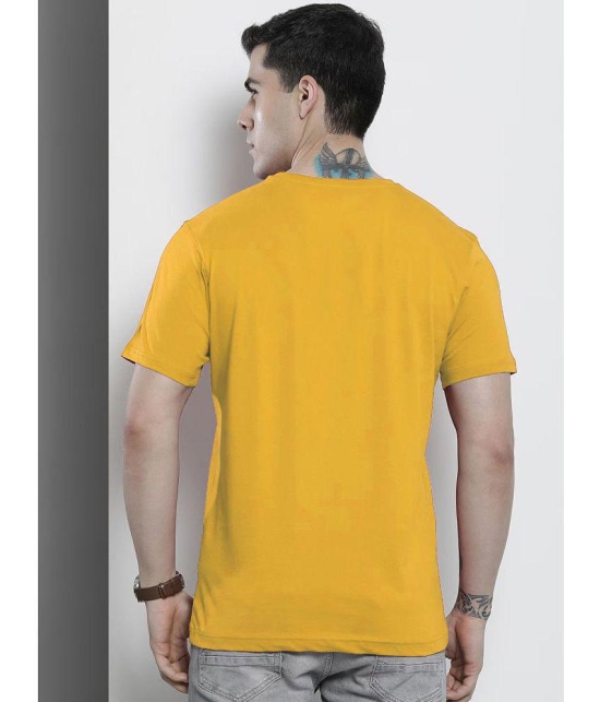 Lycos - Mustard Cotton Blend Regular Fit Men's T-Shirt ( Pack of 1 ) - None