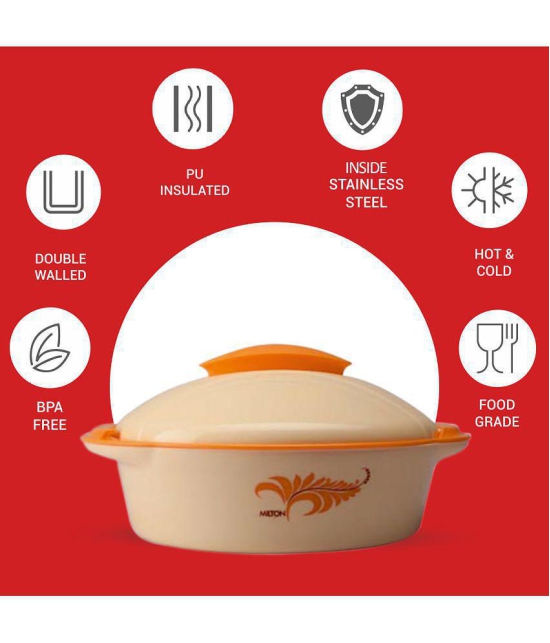 Milton Crisp Dlx 2000 Insulated Inner Steel Casserole, 1.70 Litres, Orange - Orange