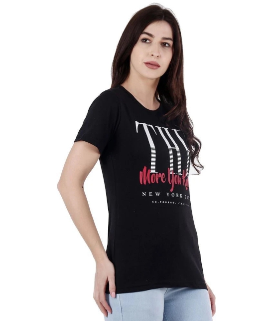 Affair - Black Cotton Blend Regular Womens T-Shirt ( Pack of 1 ) - None