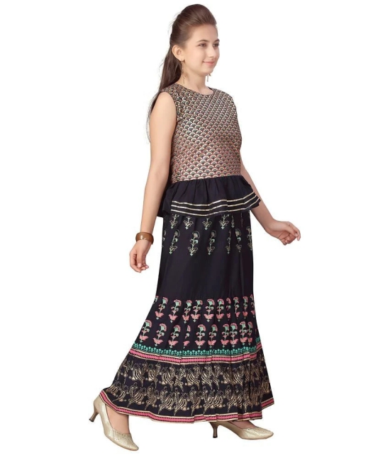 Aarika Navy Blue Cotton Girls Lehenga Choli Set ( Pack of 1 ) - None