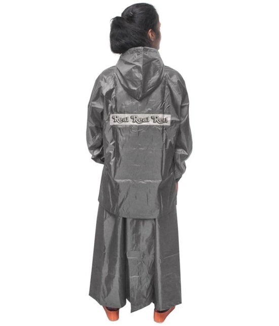 Goodluck Waterproof Nylon Raincoat Set - Grey - None