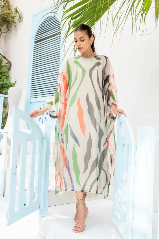 Rich Georgette Kaftan Dress L