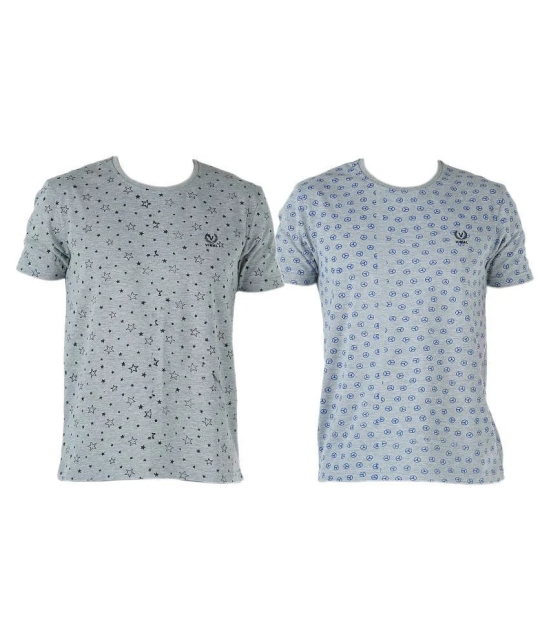 Vimal Jonney Multi Round T-Shirt Pack of 2 - L