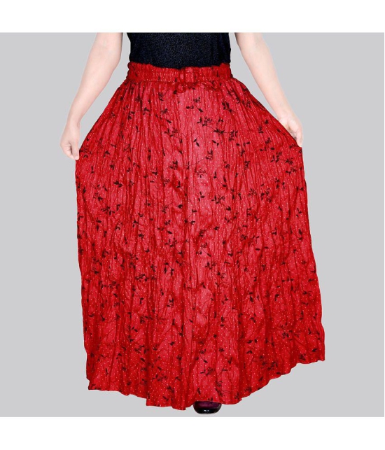 Sttoffa - Maroon Rayon Women's Flared Skirt ( Pack of 1 ) - None