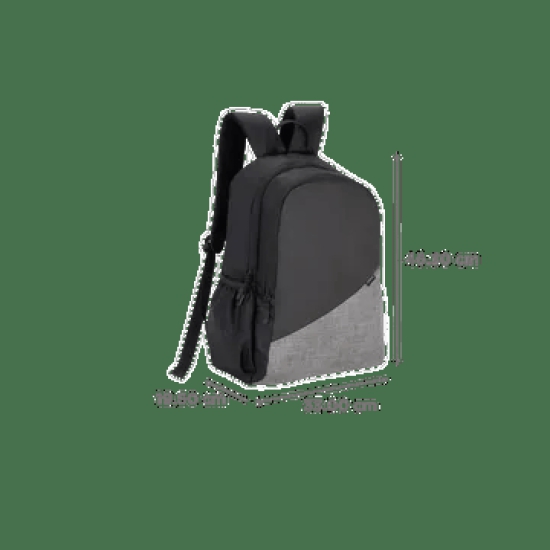 Croma Polyester Laptop Backpack (30 L, 2 Spacious Compartments, Grey and Black)