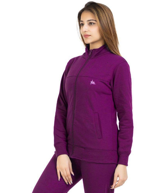 YHA Fleece Women''s Zippered Sweatshirt ( Purple ) - None