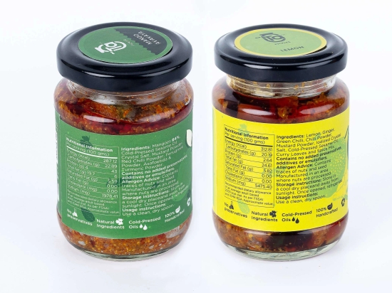 Ta Pickles | Mango Avakaya & Lemon Ginger Pickle | 150g [Pack of 2] Combo Made with Cold Pressed Oil | Homemade | Traditional Indian Taste | Natural