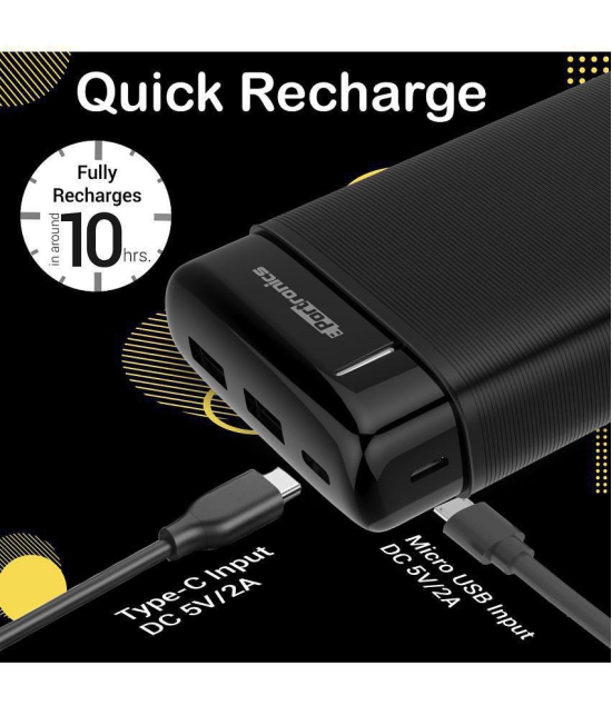 Portronics 20000 -mAh Li-Polymer Power Bank - Black