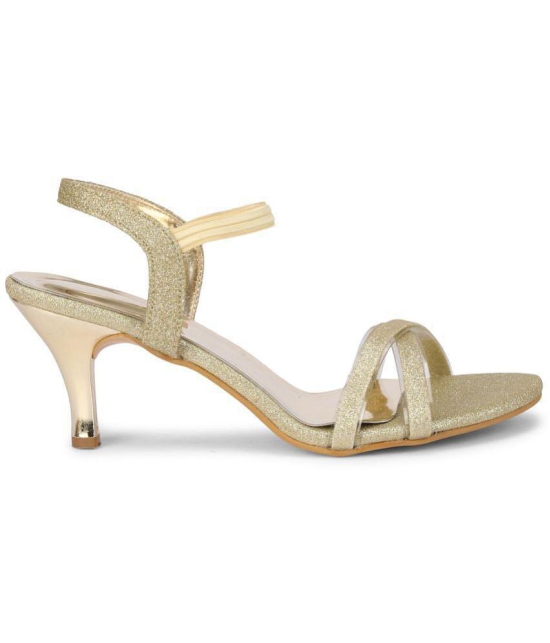 Saheb - Gold Womens Sandal Heels - None