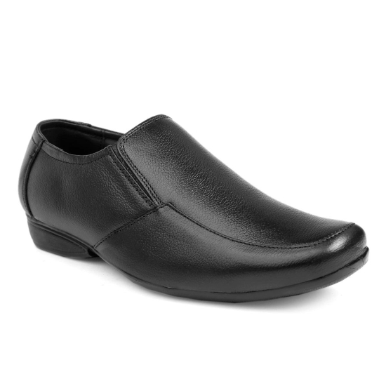 BXXY Men's Black Leather Office Wear Formal Shoes 7