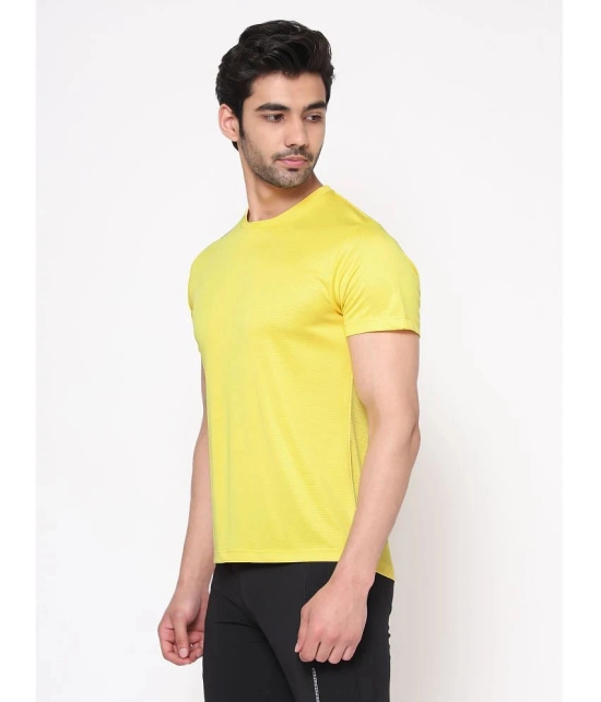 Dida Sportswear Yellow Polyester Regular Fit Mens Sports T-Shirt ( Pack of 1 ) - None