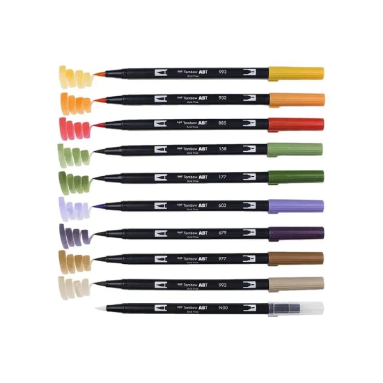 Tombow Dual Brush Pens Colour Set - Secondary Palette
