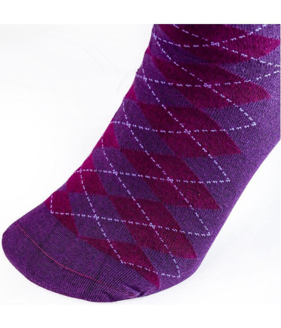 Man Arden - Purple Cotton Men's Mid Length Socks ( Pack of 1 ) - Purple