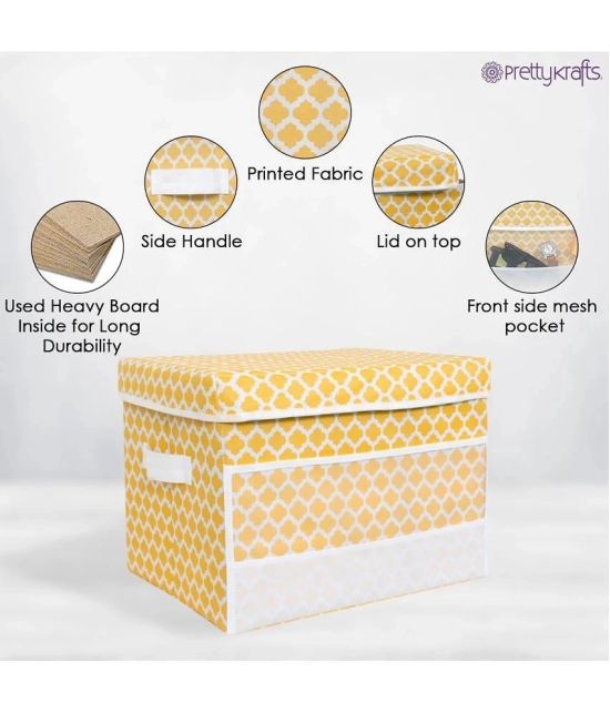 PrettyKrafts Non-Woven Storage Bag & Trunk - Yellow