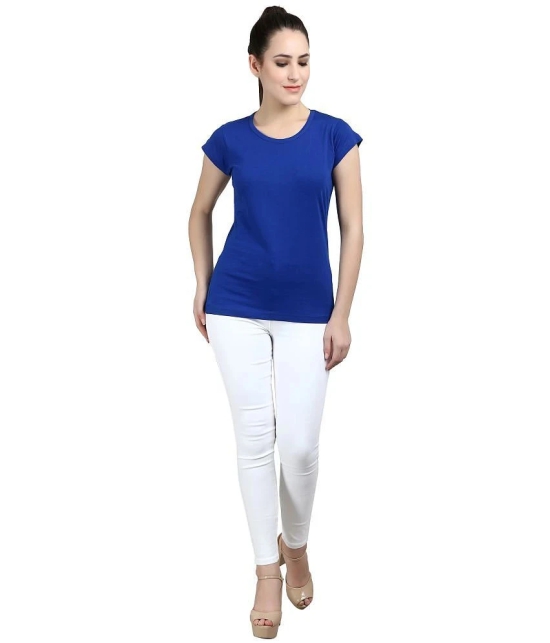 Diaz Cotton Blue T-Shirts - Single - None