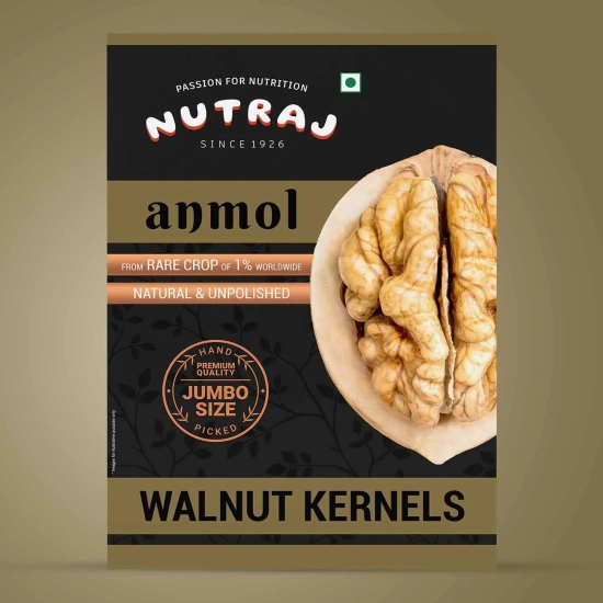 Nutraj Anmol Premium Walnut Kernel (Jumbo Size - Rare Crop - Natural) 500gm 500g (Pack of 2)