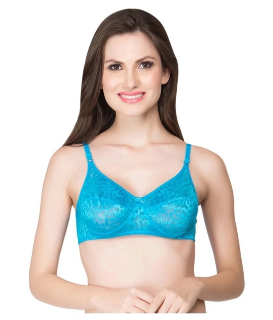 Clovia Pack of 1 Net/Mesh Non Padded Womens T-Shirt Bra ( Blue ) - None