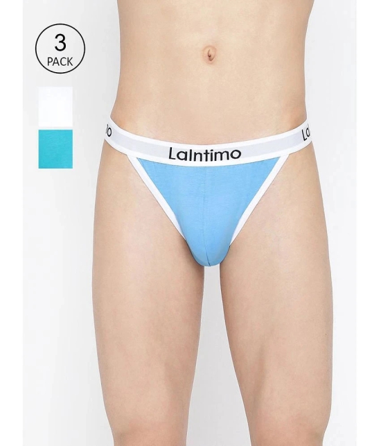 La Intimo Multicolor Cotton Mens Briefs ( Pack of 3 ) - None