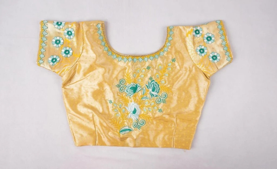 Sonchiriya Yellow Embroidery Work Blouse