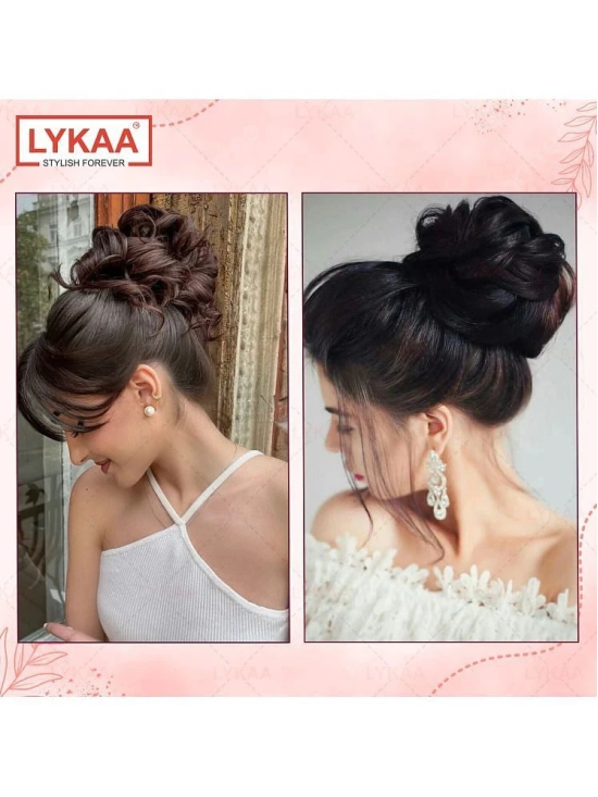 LYKAA Black,Brown Womens Hair Bun ( Pack of 2 ) - Black,Brown