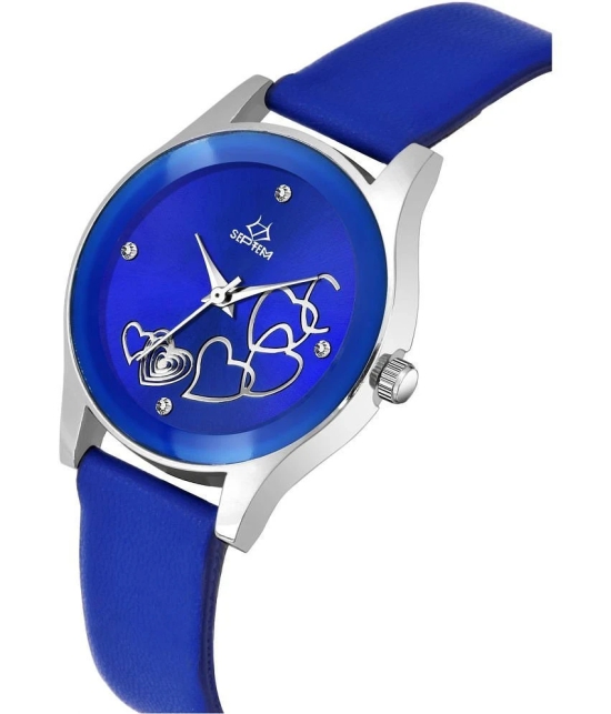 Septem Blue Leather Analog Mens Watch