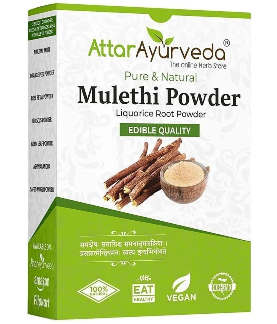 Attar Ayurveda Pure & Natural Mulethi Powder For Skin Whitening, (200gm)