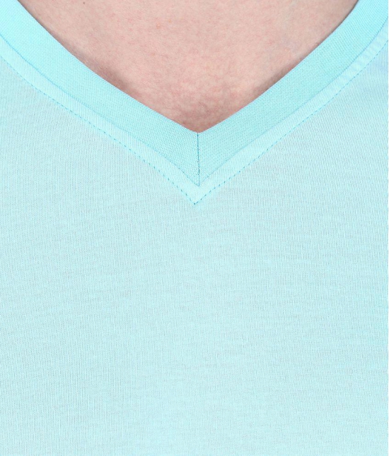 MADTEE - Turquoise Cotton Regular Fit Mens T-Shirt ( Pack of 1 ) - None