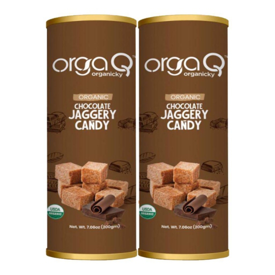 Orgaq Organicky Organic Rich Smooth Organic Chocolate Fusion with Traditional coarse Jaggery Gor Toffee Candy| No Added sugar, Preservatives, Artificial colors or Flavors