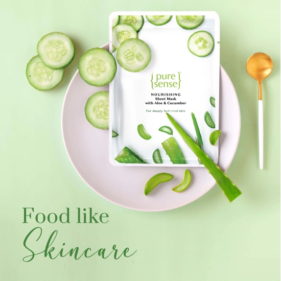 Nourishing Sheet Mask with Aloe Vera  Cucumber  Pack of 2  From the makers of Parachute Advansed  30ml-Nourishing Sheet Mask with Aloe Vera & Cucumber ( Pack of 2) | From the makers of Parachute