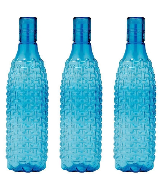 Oliveware Premium Plastic Water Bottle, 1L, Set of 3, Pink - Blue