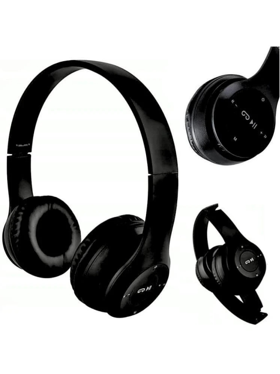 UGPro UGP-47 2 in 1 3.5 mm Bluetooth Headphone Over Ear 4 Hours Playback Adjustable length IPX4(Splash & Sweat Proof) Black